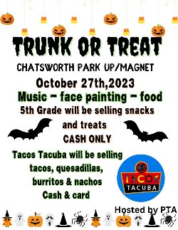 Trunk or Treat Flyer October 27, 2023